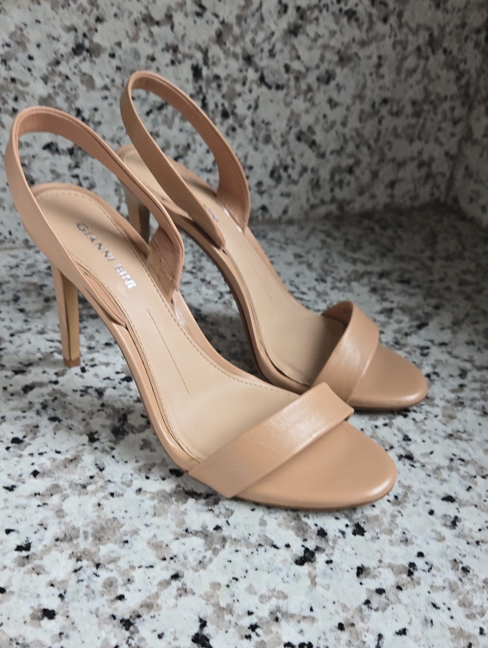 Gianni Bini Beige Slingback Stiletto Sandals